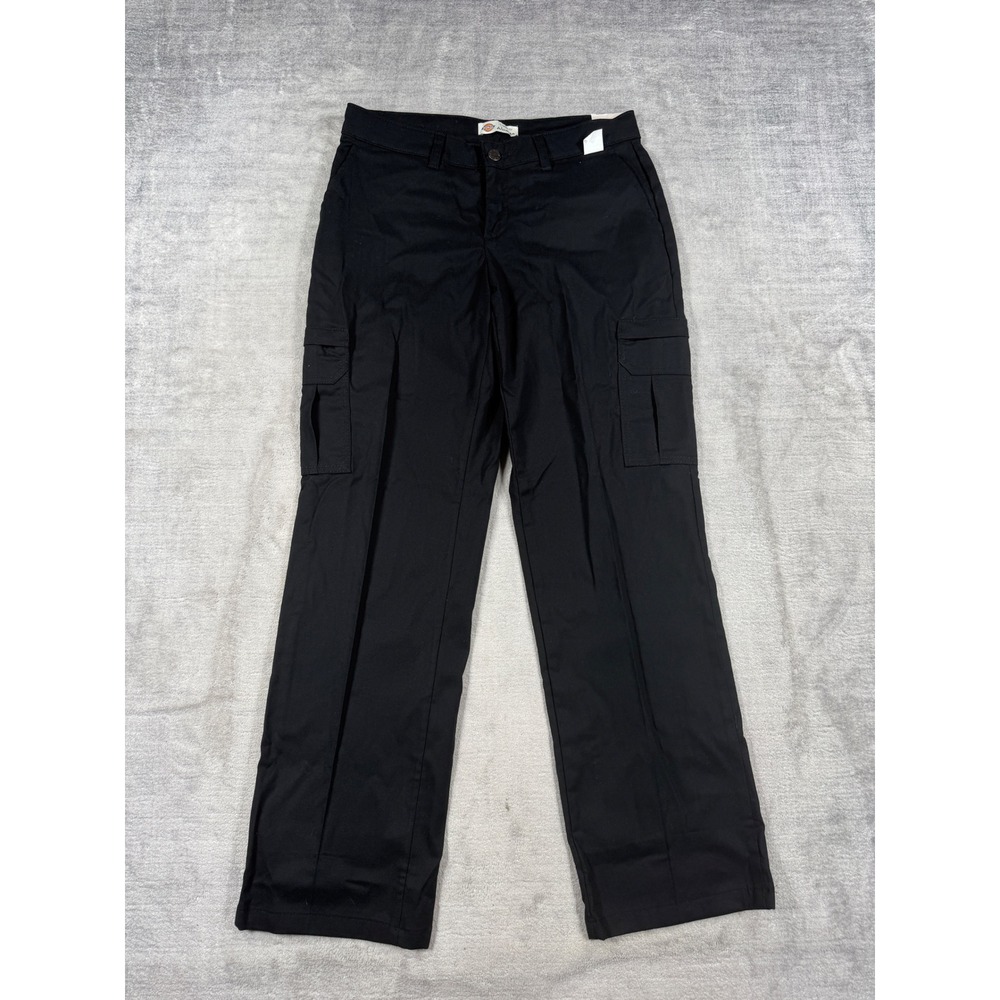 Dickies Pants Men 30x31 Black Straight Leg Cargo Workwear Utility NWT FP72BK